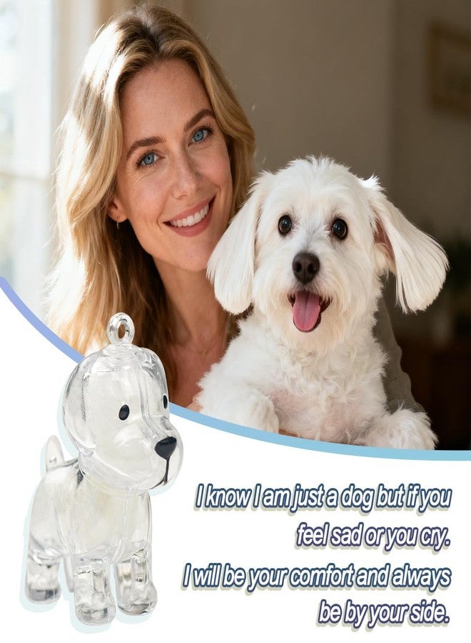 ايلان تذكار شعر الكلاب من إيلان، عبوة من قطعتين، تذكار تذكاري لشعر الحيوانات الأليفة، سلسلة مفاتيح تذكارية لشعر الحيوانات الأليفة (كلاب شفافة) - Image 5